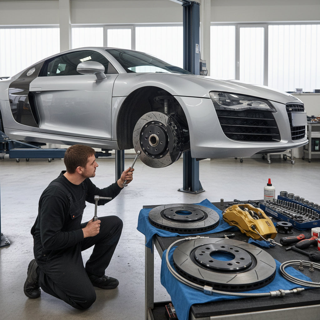 What Components Are Needed for a Carbon Ceramic to Steel Brake Conversion?