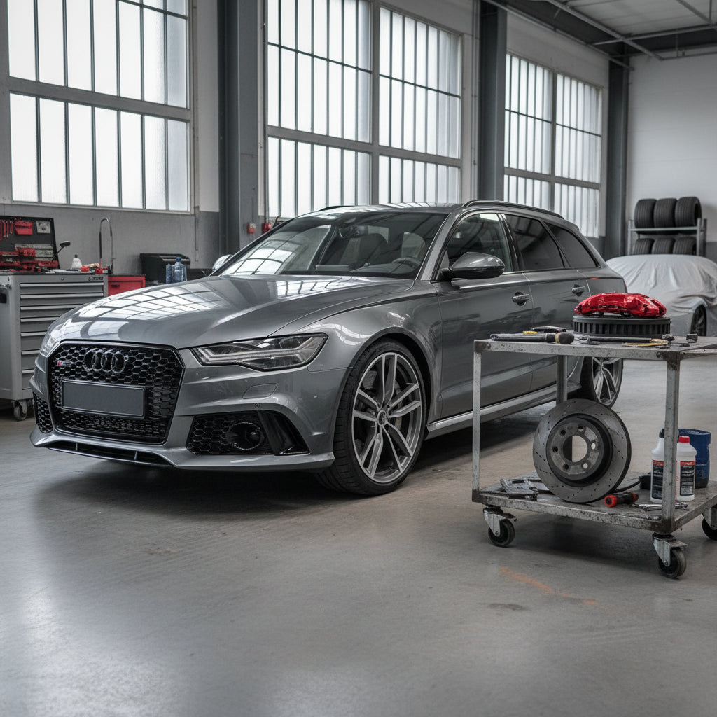 Comparison of Audi RS6 and RS3 brake systems highlighting carbon ceramic rotor differences