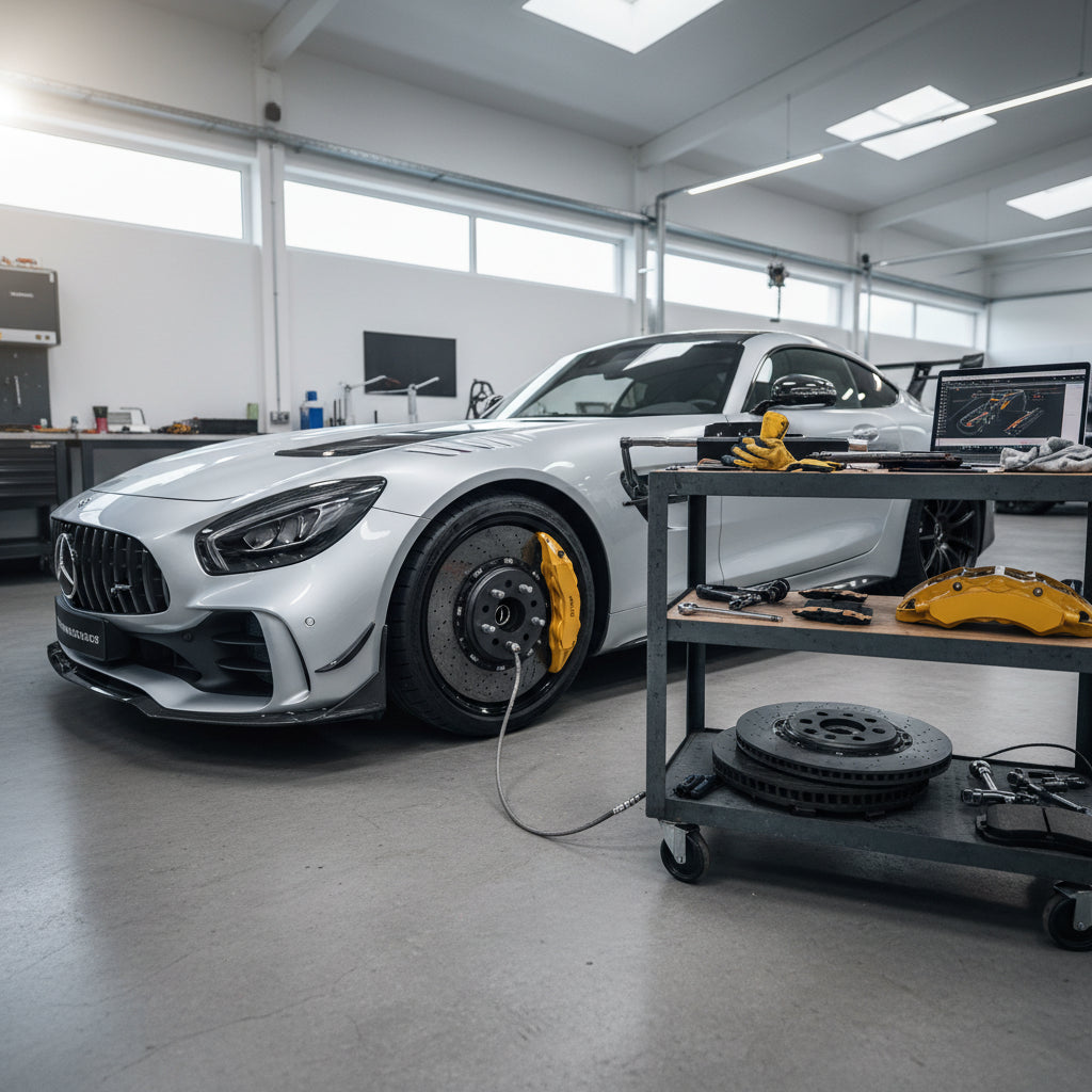 Mercedes-AMG Big Brake Kit rotor and caliper fitment guide for wheel clearance checks