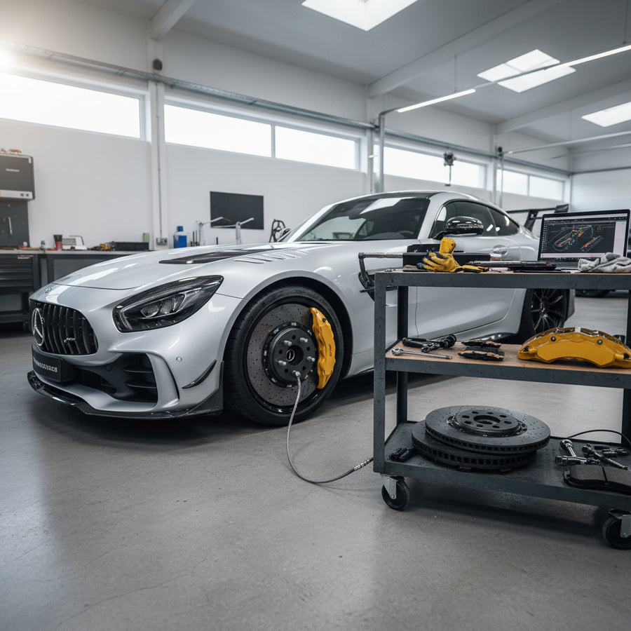 Mercedes-AMG Big Brake Kit rotor and caliper fitment guide for wheel clearance checks