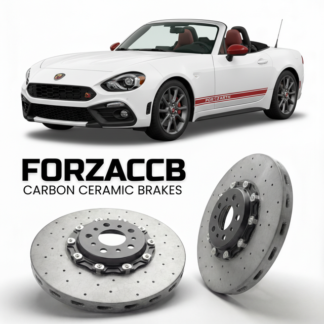 Carbon Ceramic Brake Rotors for Abarth 124 Spider (2016-2019) | CCB OEM Replacement / Conversion Upgrade Kit