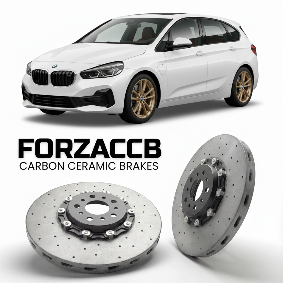 Carbon Ceramic Brake Rotors for BMW 2-Series Active Tourer U06 (2022+) | CCB OEM Replacement / Conversion Upgrade Kit