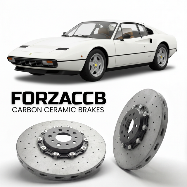 Carbon Ceramic Brake Rotors for Ferrari 208 GTB & GTS (1980-1981) | CCB OEM Replacement / Conversion Upgrade Kit