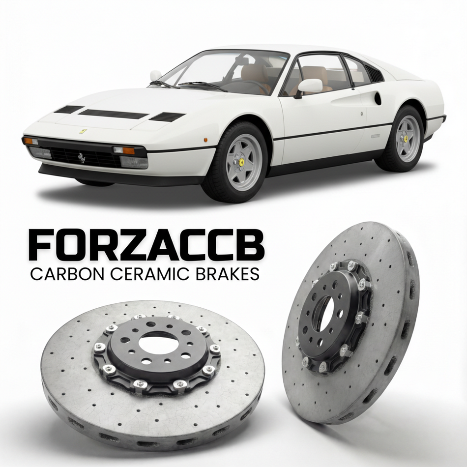 Carbon Ceramic Brake Rotors for Ferrari 208 GTB Turbo (1982-1985) | CCB OEM Replacement / Conversion Upgrade Kit