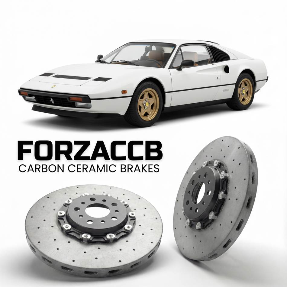 Carbon Ceramic Brake Rotors for Ferrari 208 GTS Turbo (1983-1985) | CCB OEM Replacement / Conversion Upgrade Kit