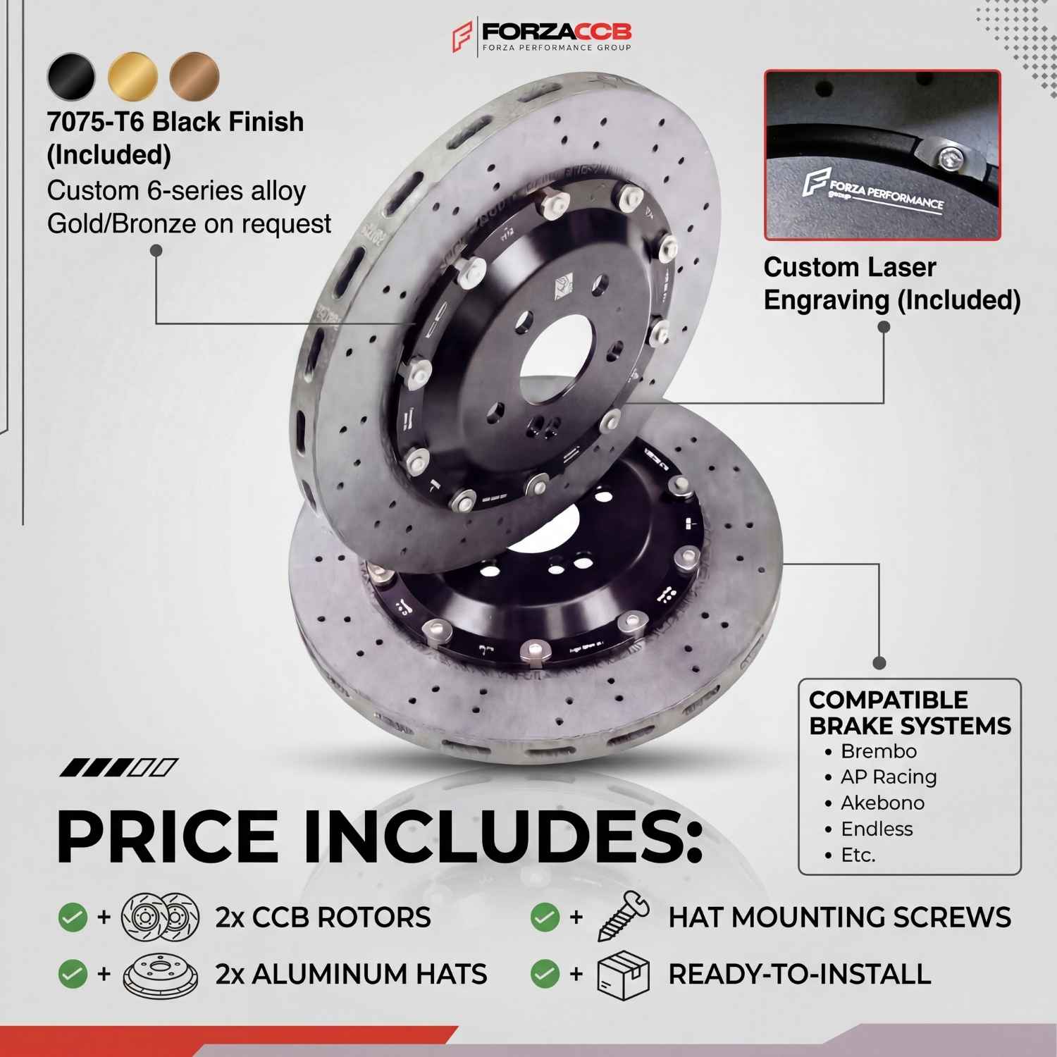 Carbon Ceramic Rotors for Porsche 928 S (1983-1986) | F: 298 R