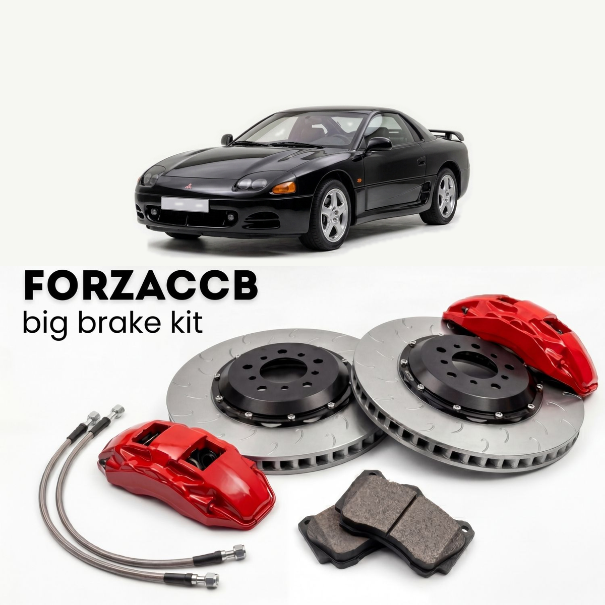 FORZACCB Iron Big Brake Kit for Mitsubishi 3000 GT (1990-2000) - vehicle and brake kit
