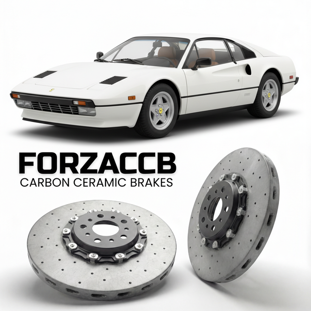 Carbon Ceramic Brake Rotors for Ferrari 308 GTB & GTS Quattrovalvole (1982-1985) | CCB OEM Replacement / Conversion Upgrade Kit