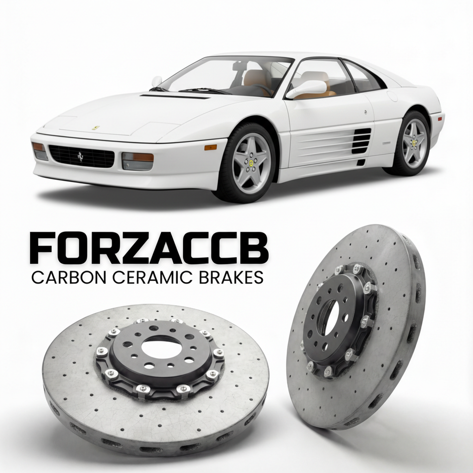 Carbon Ceramic Brake Rotors for Ferrari 348 GTB & GTS (1993-1995) | CCB OEM Replacement / Conversion Upgrade Kit