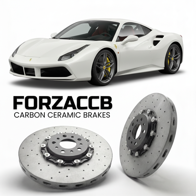 Carbon Ceramic Brake Rotors for Ferrari 488 GTB (2015-2019) | CCB OEM Replacement / Conversion Upgrade Kit