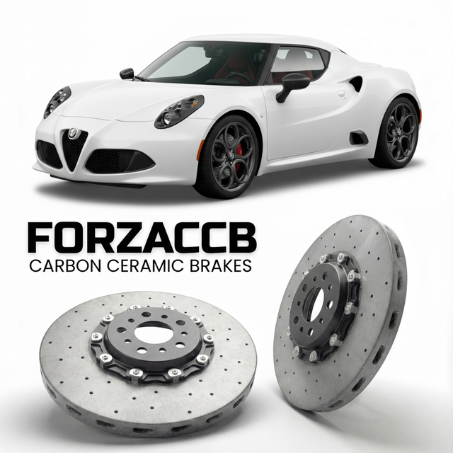 Carbon Ceramic Brake Rotors for Alfa Romeo 4C (2013-2016) | CCB OEM Replacement / Conversion Upgrade Kit