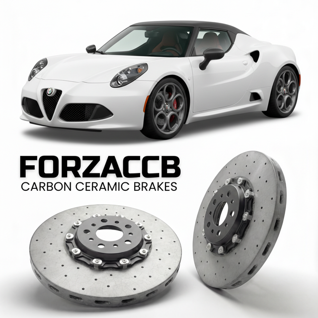 Carbon Ceramic Brake Rotors for Alfa Romeo 4C Spider (2015-2019) | CCB OEM Replacement / Conversion Upgrade Kit