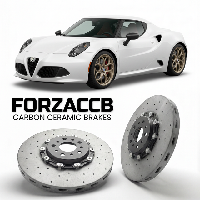 Carbon Ceramic Brake Rotors for Alfa Romeo 4C facelift 2017 (2017-2019) | CCB OEM Replacement / Conversion Upgrade Kit