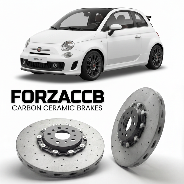 Carbon Ceramic Brake Rotors for Abarth 500 Abarth 500C (2010-2014) | CCB OEM Replacement / Conversion Upgrade Kit