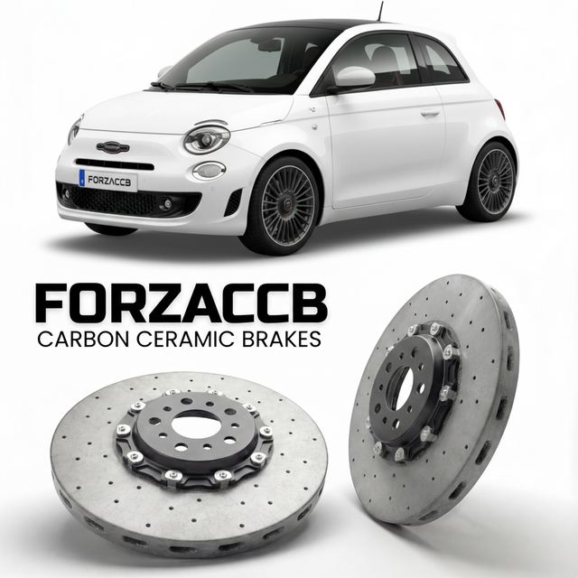 Carbon Ceramic Brake Rotors for Abarth 500 Abarth 500e (2023+) | CCB OEM Replacement / Conversion Upgrade Kit