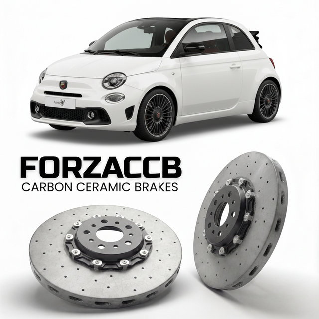 Carbon Ceramic Brake Rotors for Abarth 500 Abarth 500e Cabriolet (2023+) | CCB OEM Replacement / Conversion Upgrade Kit