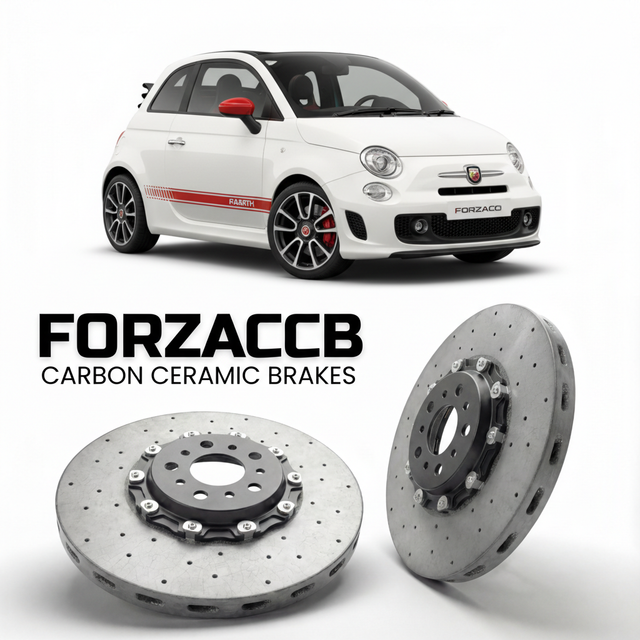 Carbon Ceramic Brake Rotors for Abarth 595 Abarth 595C (2012-2016) | CCB OEM Replacement / Conversion Upgrade Kit
