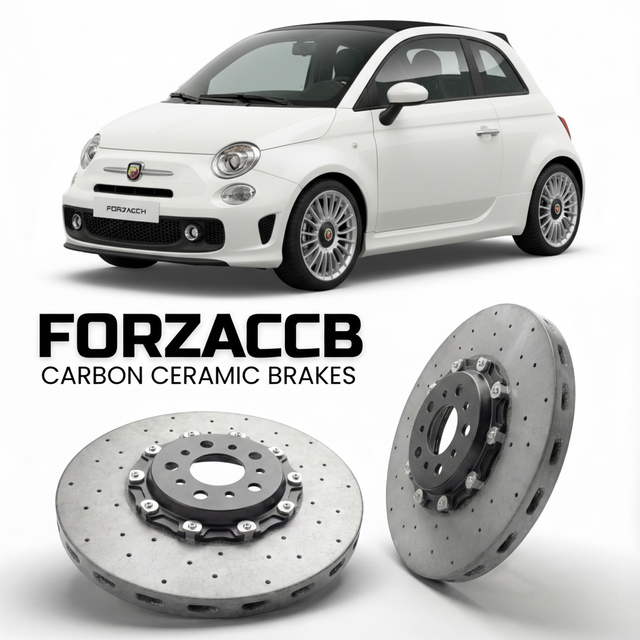 Carbon Ceramic Brake Rotors for Abarth 595 Abarth 595C (facelift 2016 (2016+) | CCB OEM Replacement / Conversion Upgrade Kit