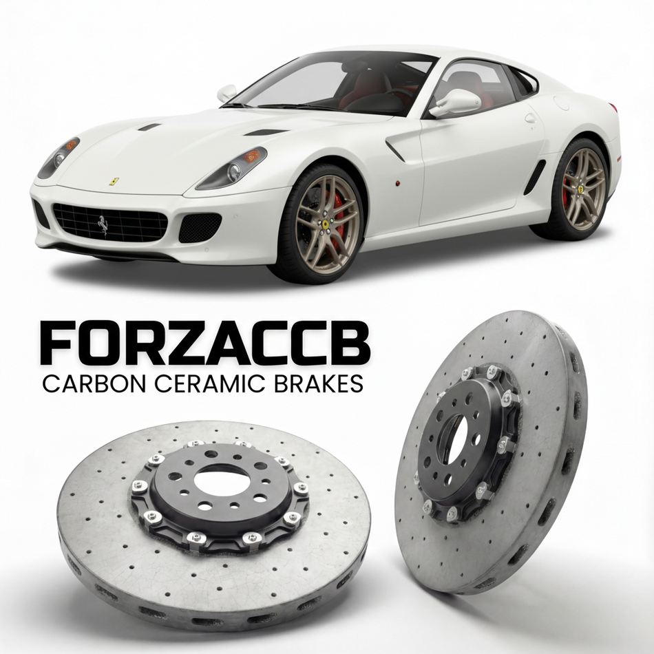 Carbon Ceramic Brake Rotors for Ferrari 599 GTB Fiorano (2006-2012) | CCB OEM Replacement / Conversion Upgrade Kit