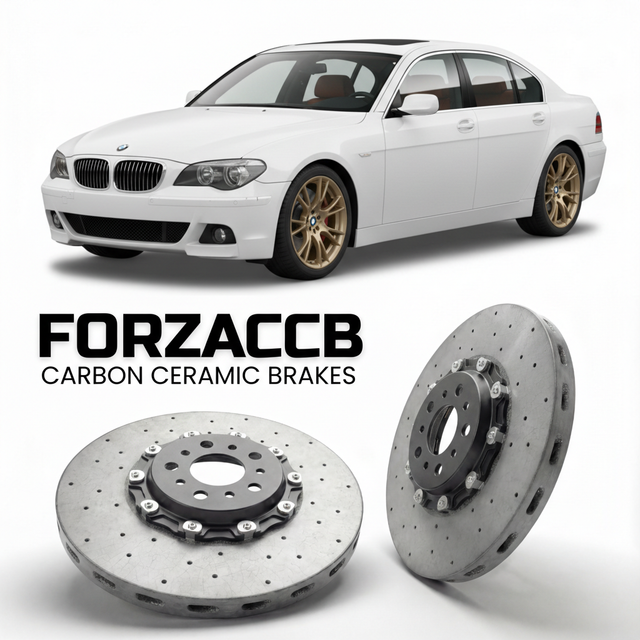 Carbon Ceramic Brake Rotors for BMW 7-Series Sedan E65 LCI (2005-2008) | CCB OEM Replacement / Conversion Upgrade Kit