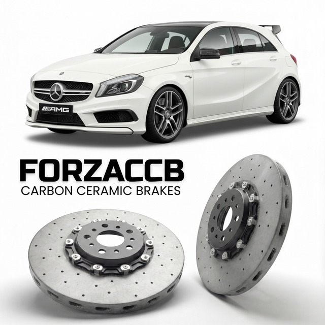 Carbon Ceramic Brake Rotors for Mercedes-Benz A 45 AMG W176 (2013-2018) | CCB OEM Replacement / Conversion Upgrade Kit