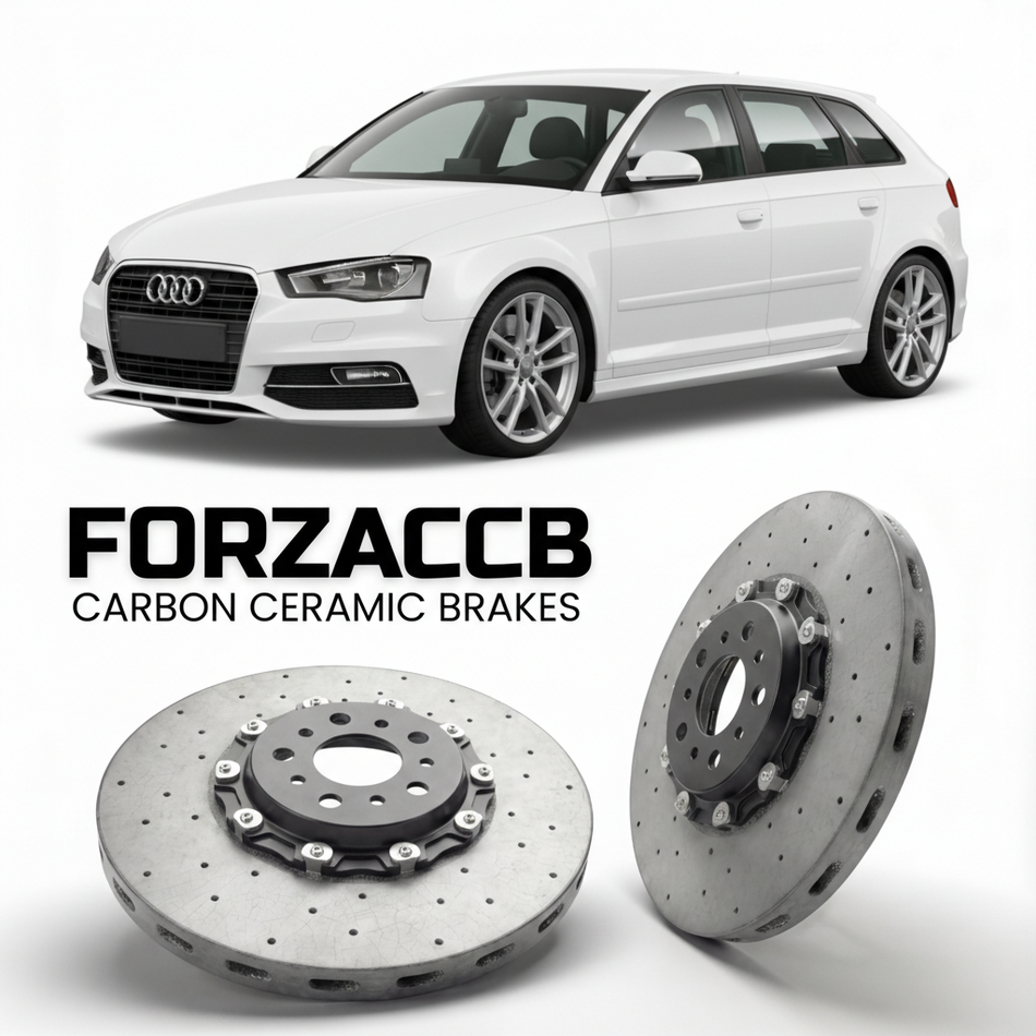 Carbon Ceramic Brake Rotors for Audi A3 Sportback 8P (2003-2013) | CCB OEM Replacement / Conversion Upgrade Kit
