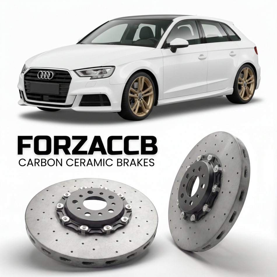 Carbon Ceramic Brake Rotors for Audi A3 Sportback 8V (2012-2020) | CCB OEM Replacement / Conversion Upgrade Kit