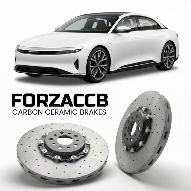 Carbon Ceramic Brake Rotors for Lucid Air Grand Touring (2022+) | CCB OEM Replacement / Conversion Upgrade Kit