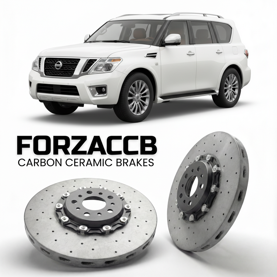 Carbon Ceramic Brake Rotors for Nissan Armada Y62 (2017-2024) | CCB OEM Replacement / Conversion Upgrade Kit