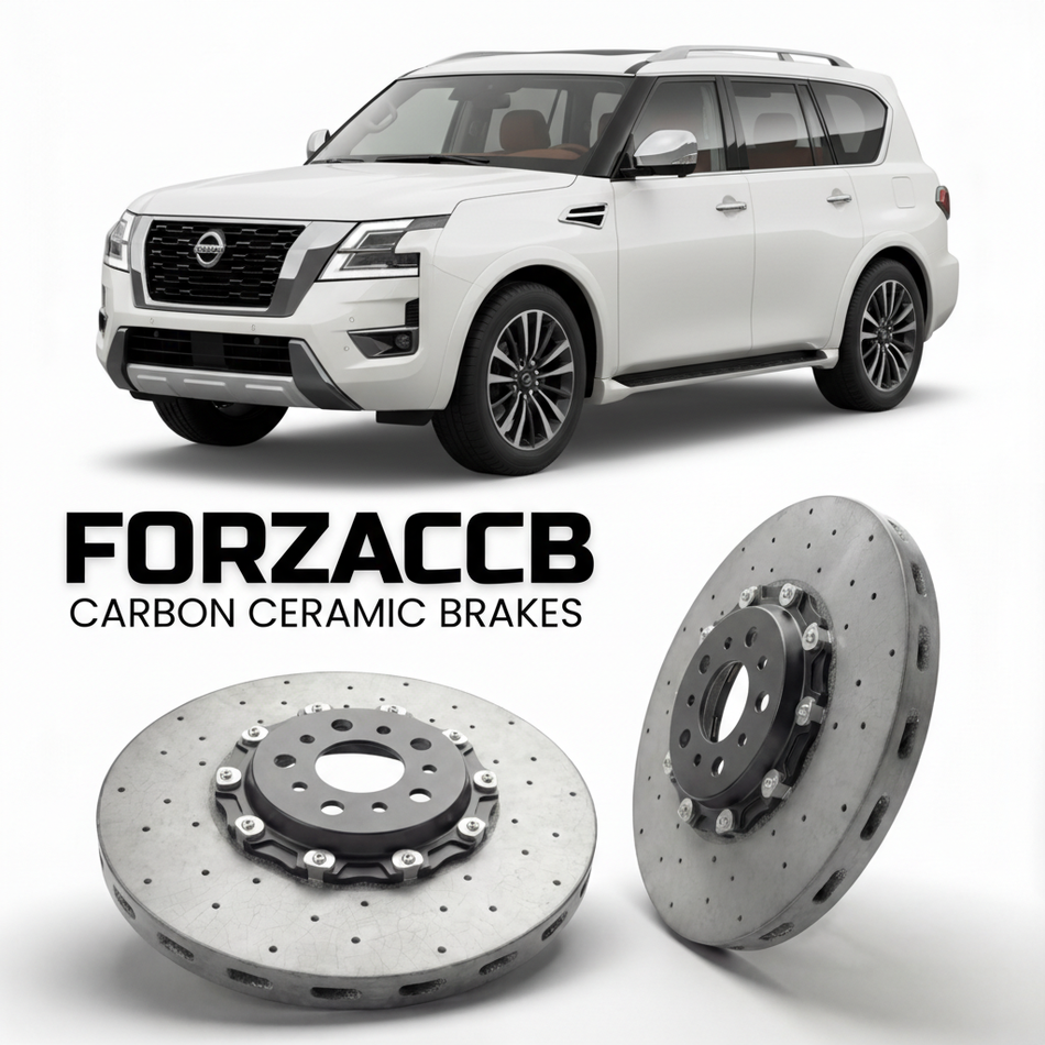 Carbon Ceramic Brake Rotors for Nissan Armada Y63 (2025+) | CCB OEM Replacement / Conversion Upgrade Kit