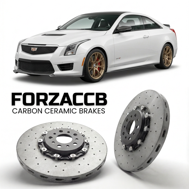 Carbon Ceramic Brake Rotors for Cadillac ATS Coupe (2015-2019) | CCB OEM Replacement / Conversion Upgrade Kit