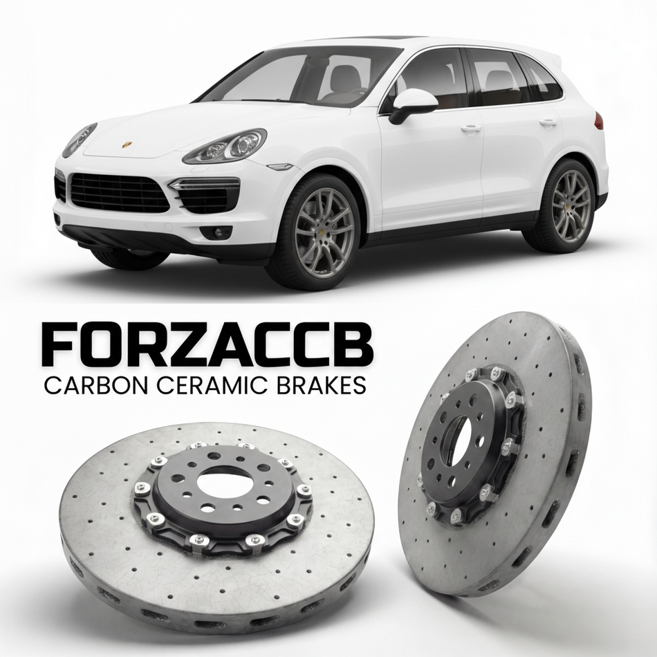 Carbon Ceramic Brake Rotors for Porsche Cayenne Base 958 (2011-2018) | CCB OEM Replacement / Conversion Upgrade Kit