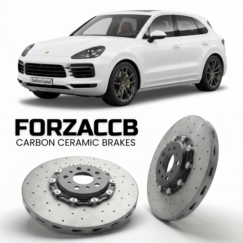 Carbon Ceramic Brake Rotors for Porsche Cayenne Surface Coated 9Y0 (2019+) | CCB OEM Replacement / Conversion Upgrade Kit