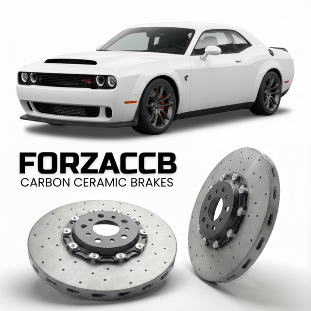 Carbon Ceramic Brake Rotors for Dodge Challenger Hellcat (2015-2019) | CCB OEM Replacement / Conversion Upgrade Kit