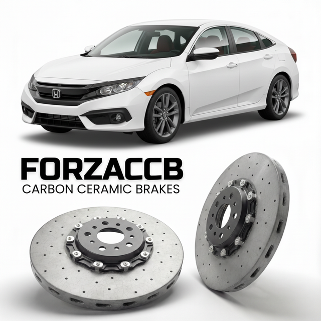 Carbon Ceramic Brake Rotors for Honda Civic FC1, FC2, FK7 (2016-2021) | CCB OEM Replacement / Conversion Upgrade Kit