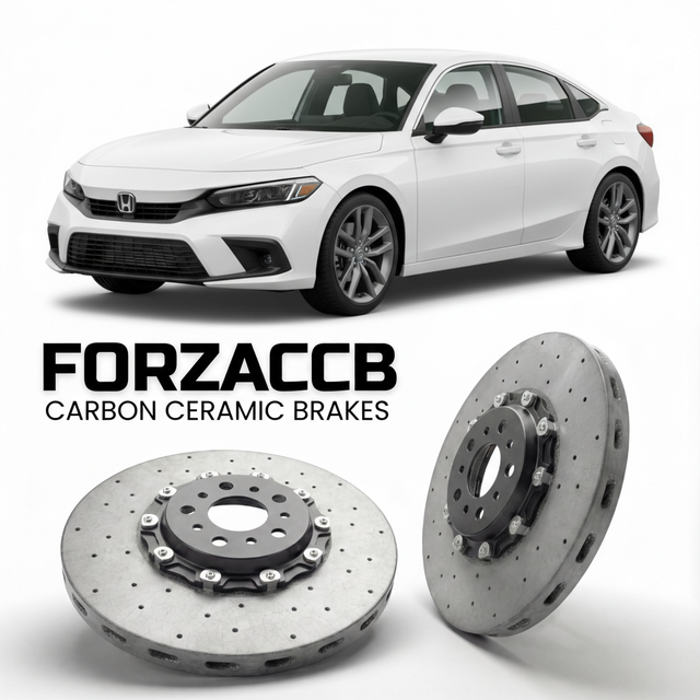 Carbon Ceramic Brake Rotors for Honda Civic FE2, FL1 (2022+) | CCB OEM Replacement / Conversion Upgrade Kit