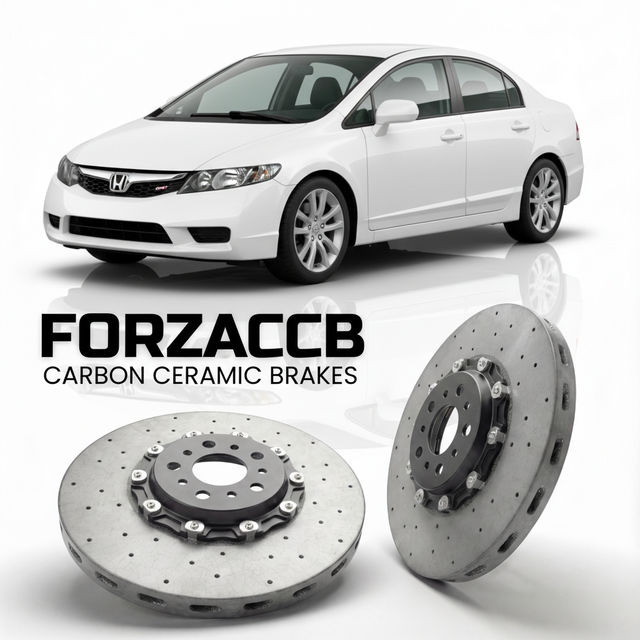 Carbon Ceramic Brake Rotors for Honda Civic Si FA5, FG2 (2010-2011) | CCB OEM Replacement / Conversion Upgrade Kit