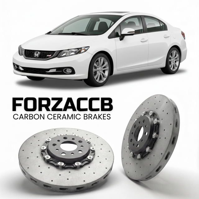 Carbon Ceramic Brake Rotors for Honda Civic Si FB6, FG4 (2012-2015) | CCB OEM Replacement / Conversion Upgrade Kit