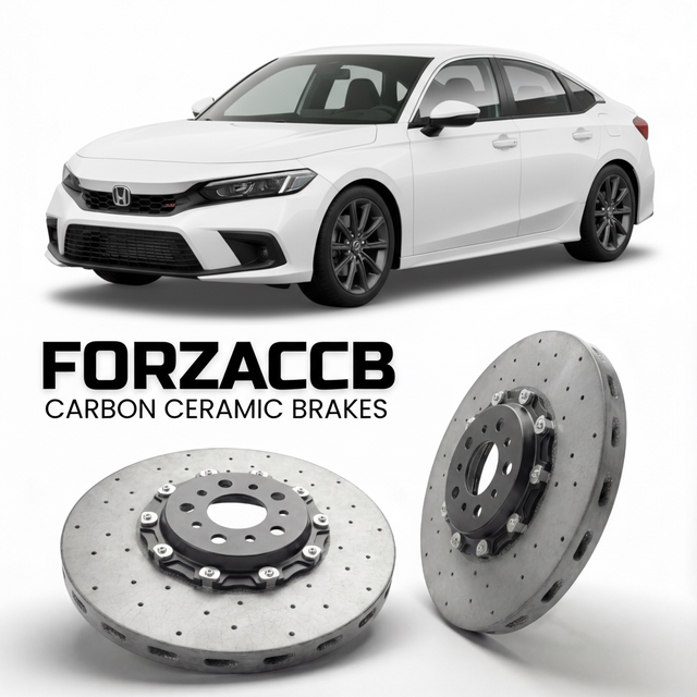 Carbon Ceramic Brake Rotors for Honda Civic Si FE1 (2022+) | CCB OEM Replacement / Conversion Upgrade Kit