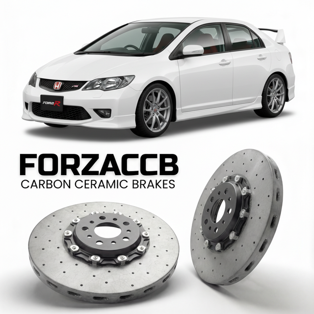 Carbon Ceramic Brake Rotors for Honda Civic Type R FD2 (2007-2011) | CCB OEM Replacement / Conversion Upgrade Kit