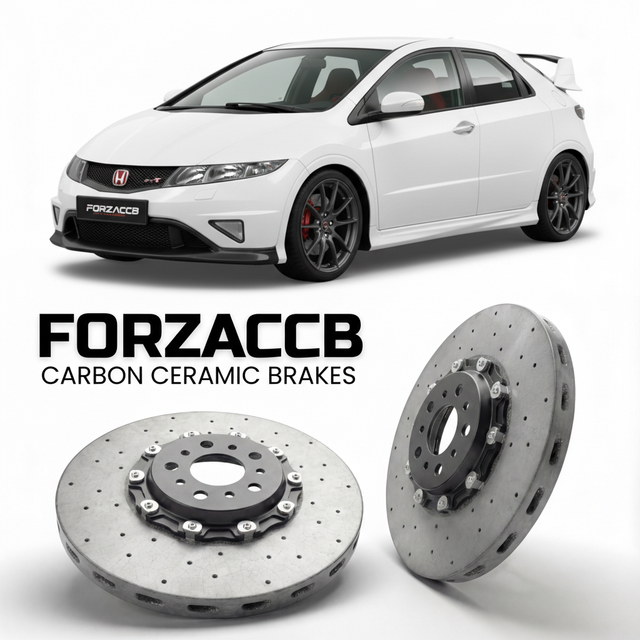 Carbon Ceramic Brake Rotors for Honda Civic Type R FN2 (2007-2011) | CCB OEM Replacement / Conversion Upgrade Kit