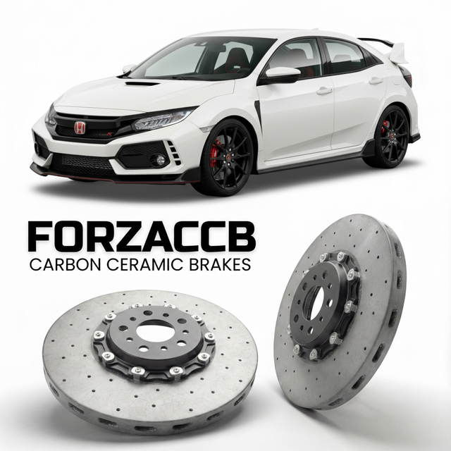 Carbon Ceramic Brake Rotors for Honda Civic Type R FK2 (2015-2017) | CCB OEM Replacement / Conversion Upgrade Kit