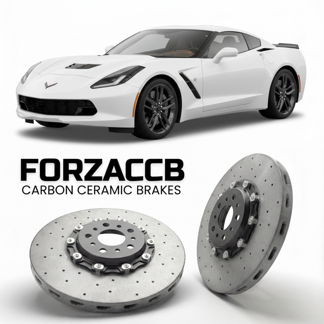Carbon Ceramic Brake Rotors for Chevrolet Corvette Stingray Z51 C7 (2014-2019) | CCB OEM Replacement / Conversion Upgrade Kit