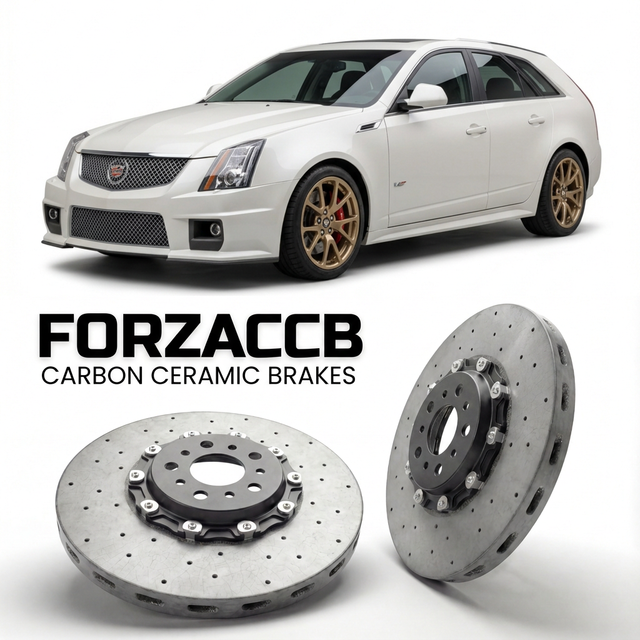 Carbon Ceramic Brake Rotors for Cadillac CTS II Sport Wagon (2010-2014) | CCB OEM Replacement / Conversion Upgrade Kit