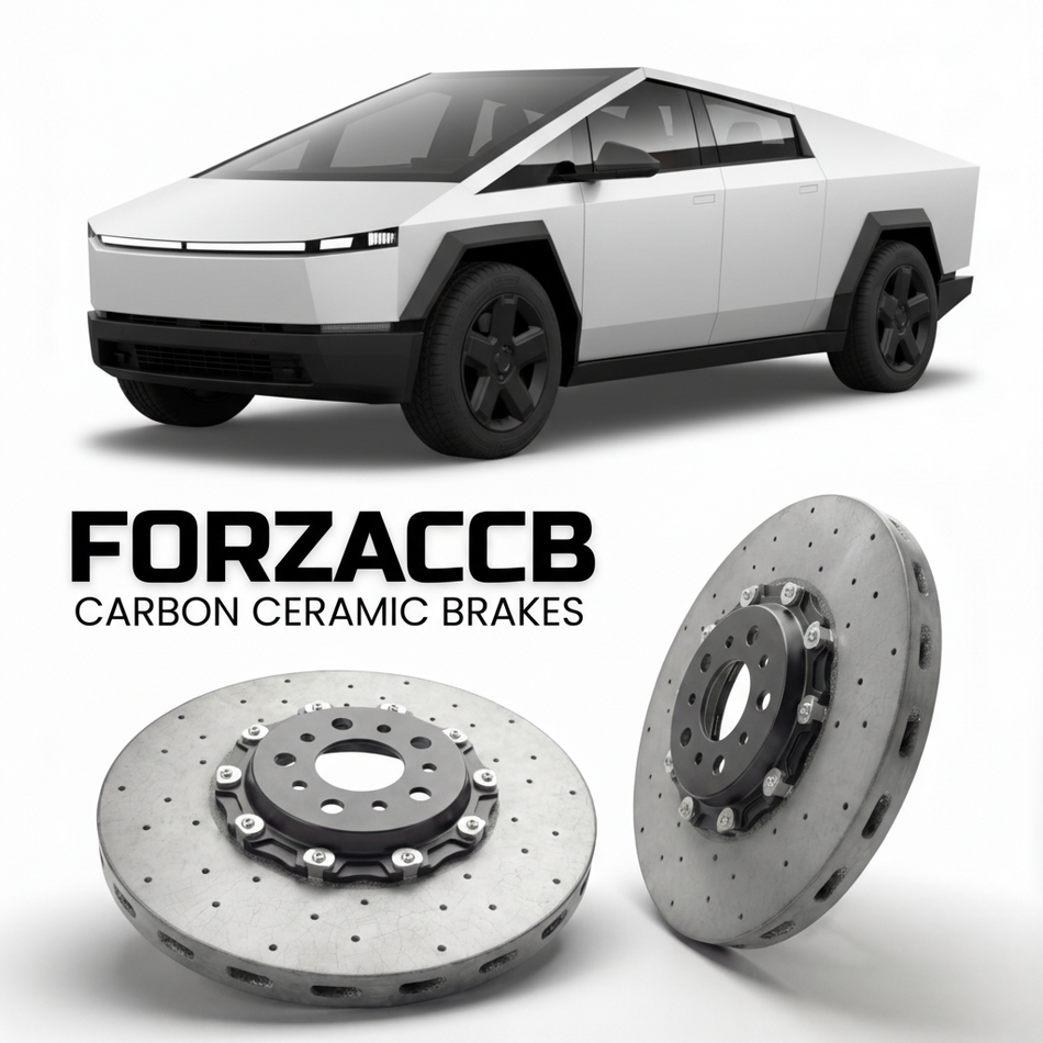 Carbon Ceramic Brake Rotors for Tesla Cybertruck (2024+) | CCB OEM Replacement / Conversion Upgrade Kit