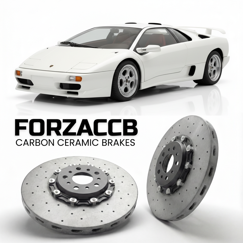 Carbon Ceramic Brake Rotors for Lamborghini Diablo SE30 (1994-1995) | CCB OEM Replacement / Conversion Upgrade Kit