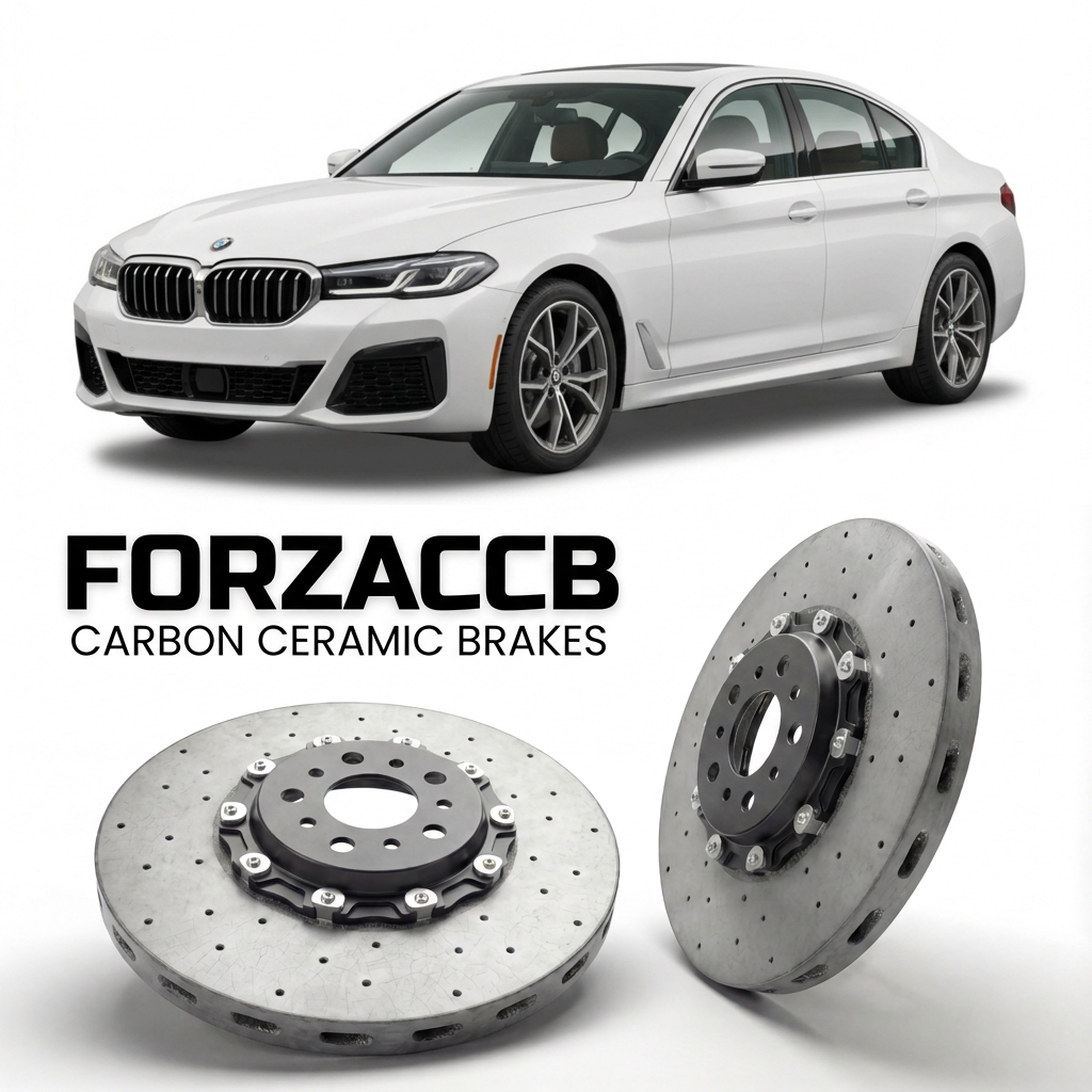 ForzaCCB direct OEM replacement carbon ceramic brake rotors for 2020-2024) ChangAn Eado Plus II (facelift 2020 models, shown with a white ChangAn Eado car.