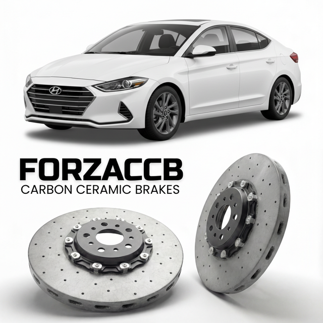 Carbon Ceramic Brake Rotors for Hyundai Elantra (2019-2026) | CCB OEM Replacement / Conversion Upgrade Kit