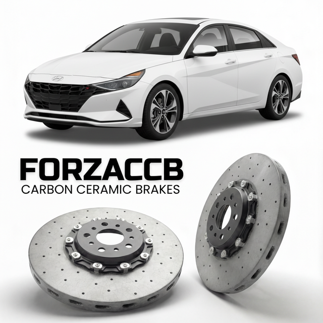 Carbon Ceramic Brake Rotors for Hyundai Elantra Hybrid (2021-2026) | CCB OEM Replacement / Conversion Upgrade Kit