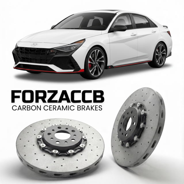 Carbon Ceramic Brake Rotors for Hyundai Elantra N (2022-2026) | CCB OEM Replacement / Conversion Upgrade Kit